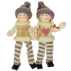 Winter-Püppchen, Amelie 5, 17cm hoch, 2 Stück