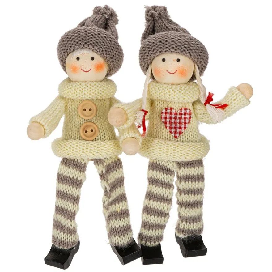 Winter-Püppchen, Amelie 5, 17cm hoch, 2 Stück