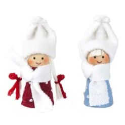 Winter-Püppchen, Design 4 "Jana", 7cm hoch, 2 Stück