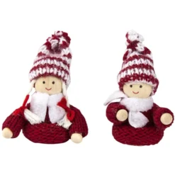 Winter-Püppchen, Design 7 "Ramona", 8cm hoch, 2 Stück