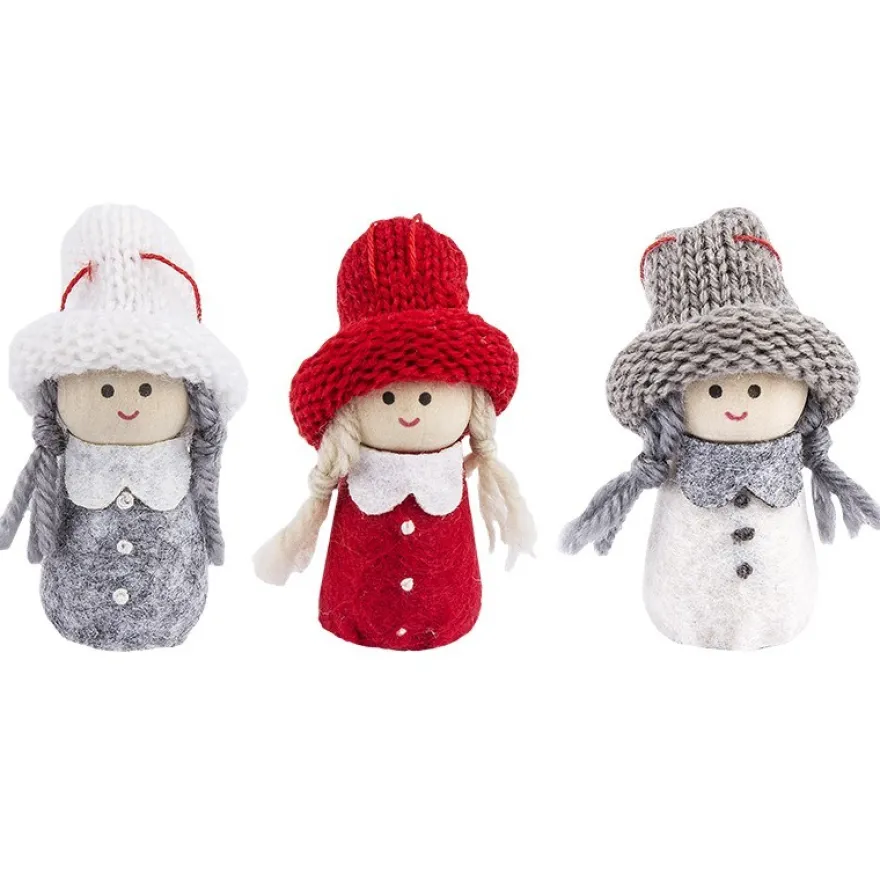 Winter-Püppchen, Design 18 "Susi", 6cm hoch, 3 Stück