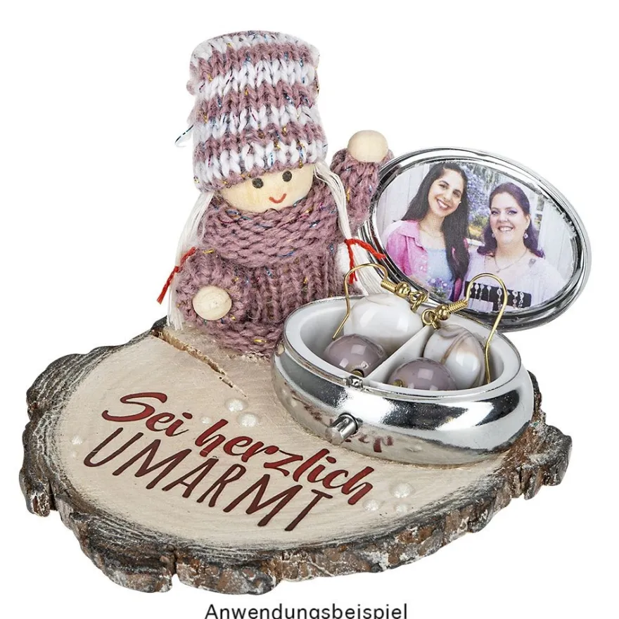 Winter-Püppchen, Emilia & Noah, 7cm hoch, 2 Stück