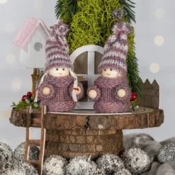 Winter-Püppchen, Emilia & Noah, 7cm hoch, 2 Stück