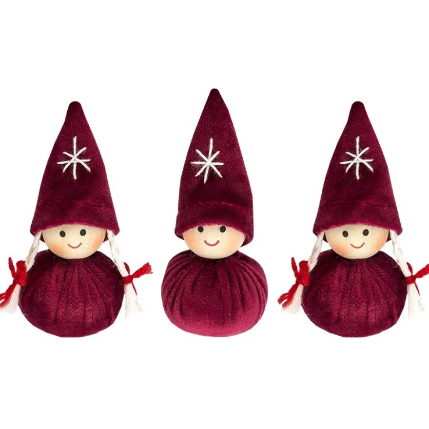 Winter-Püppchen, Finja & Manni, 9cm hoch, 3 Stück