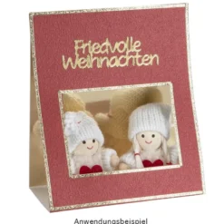 Winter-Püppchen, Leni & Arne, 6,5cm hoch, 2 Stück