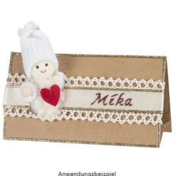 Winter-Püppchen, Leni & Arne, 6,5cm hoch, 2 Stück