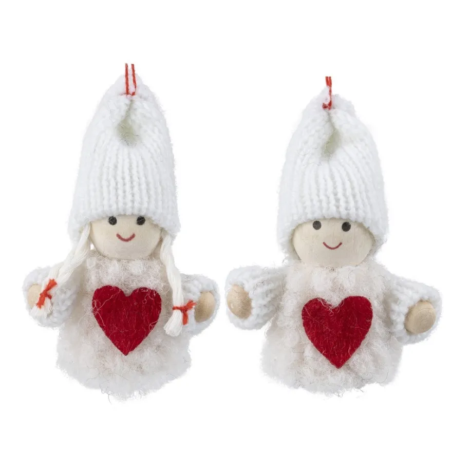 Winter-Püppchen, Leni & Arne, 6,5cm hoch, 2 Stück