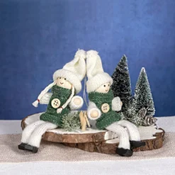 Winter-Püppchen, Luisa & Janosch, 13,5cm hoch, 2 Stück