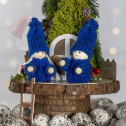 Winter-Püppchen, Mia & Leon, 7cm hoch, 2 Stück