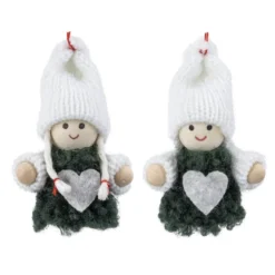 Winter-Püppchen, Mila & Lucas, 6,5cm hoch, 2 Stück