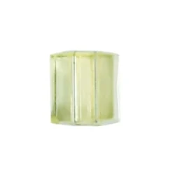 Würfel-Perlen, transparent, 5mm, gelb, 100 Stück