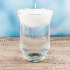 Wunderwelt-Kerze, 2x 10g Gel-Kristalle, 2x 300g Wachsplättchen, 12 Kerzendochte