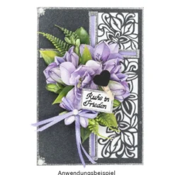 XL 3-D Motive, Blumen in Blau-Violett, 8,5-12cm, 10 Stück