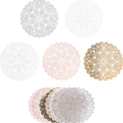 XL-Laser-Ornamente, Zierdeckchen 14, verschiedene Farben, Ø 20cm, 10 Stück