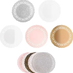 XL-Laser-Ornamente, Zierdeckchen 9, verschiedene Farben, Ø 20cm, 10 Stück