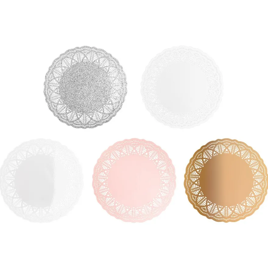 XL-Laser-Ornamente, Zierdeckchen 9, verschiedene Farben, Ø 20cm, 10 Stück