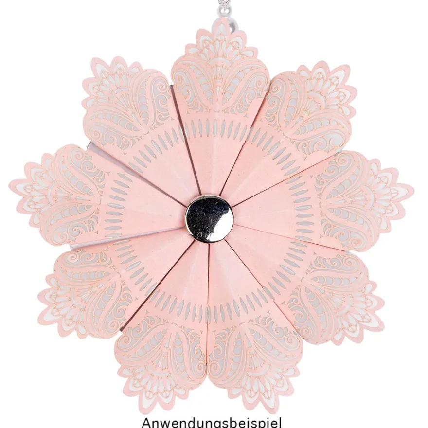 XL-Laser-Ornamente, Zierdeckchen 6, verschiedene Farben, Ø 20cm, 10 Stück