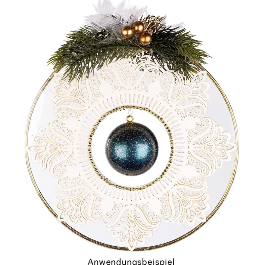 XL-Laser-Ornamente, Zierdeckchen 6, verschiedene Farben, Ø 20cm, 10 Stück