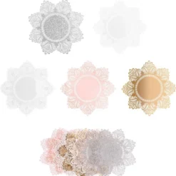XL-Laser-Ornamente, Zierdeckchen 6, verschiedene Farben, Ø 20cm, 10 Stück