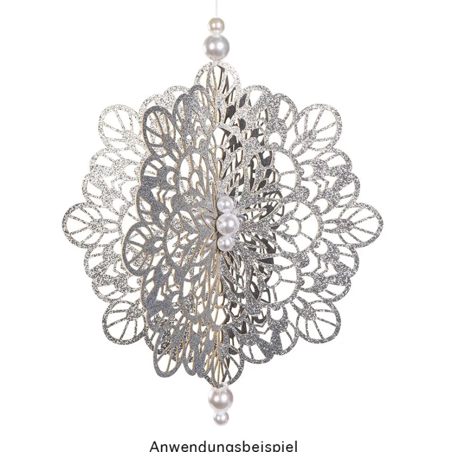 XL-Laser-Ornamente, Zierdeckchen 5, verschiedene Farben, Ø 20cm, 10 Stück
