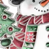 XL Relief-Sticker, Schneemann & Pinguin, 41cm x 24cm