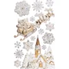 XL Relief-Sticker, Weihnachtsszene, 41cm x 24cm