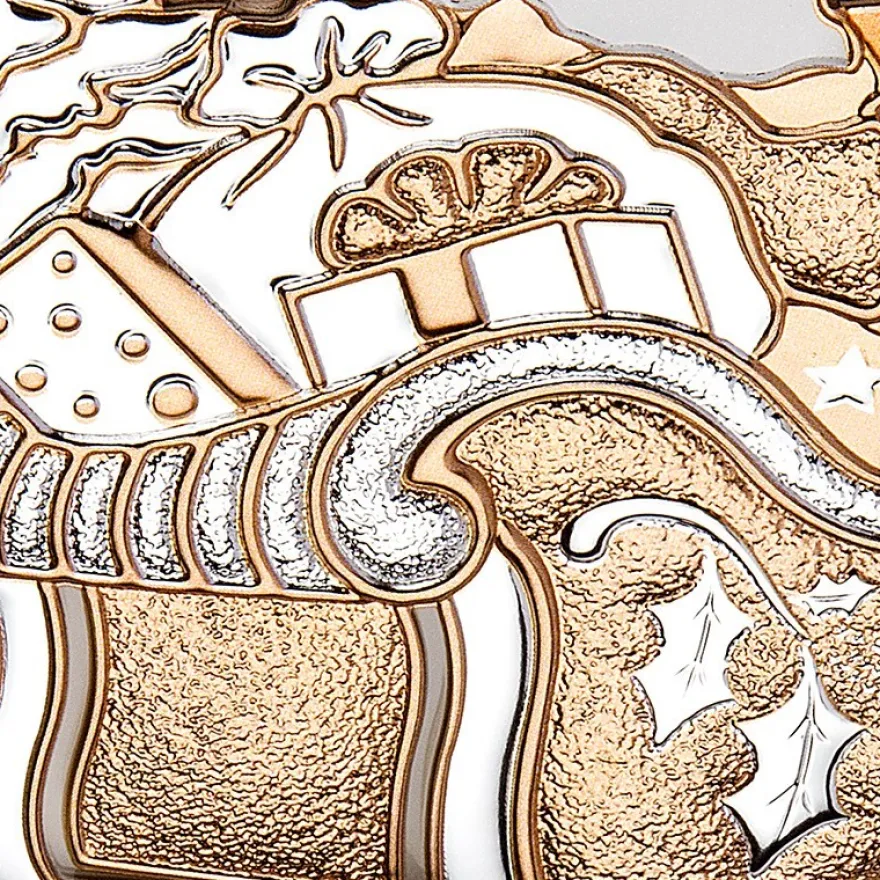XL Relief-Sticker, Weihnachtsszene, 41cm x 24cm
