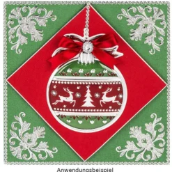 XL Relief-Sticker, Weihnachtskugeln, 35cm x 27,5cm