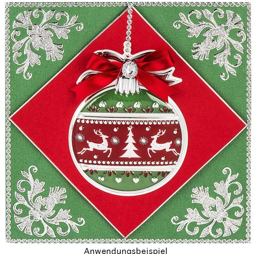 XL Relief-Sticker, Weihnachtskugeln, 35cm x 27,5cm