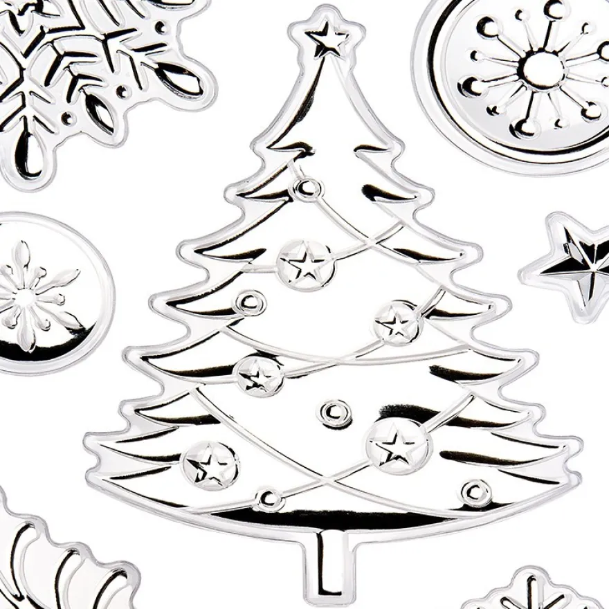 XL Relief-Sticker, Weihnachtsszene 2, 41cm x 24cm