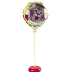 Zauber-Ballon mit Stab & Podest, Ø 11,5 cm, 31,5 cm hoch, Happy Birthday
