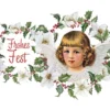 Zauberfolien, Engel & Frohes Fest, Schrumpffolie für Ø 9cm, 25cm hoch, 2 Stück
