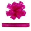 Ziehrüschen-Band, Organza, 1cm breit, 10m lang, fuchsia