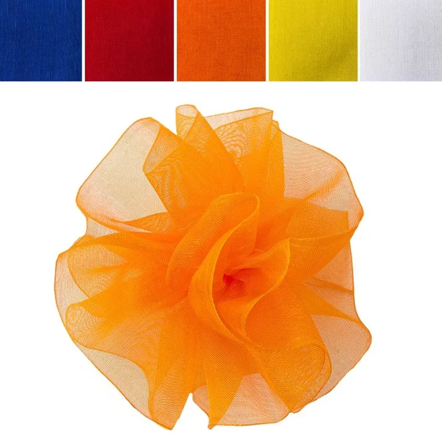 Zieh-Rüschen, Organza, kräftige Farben, 1m x 3,8cm, 10 Stück