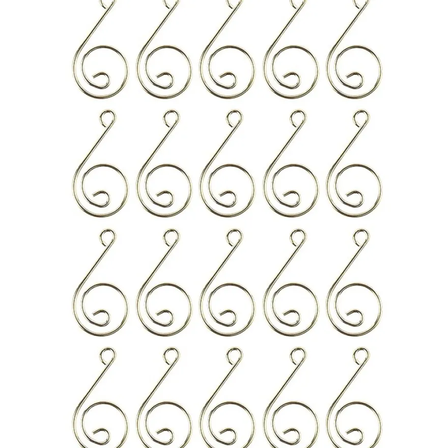 Zier-Aufhänge-Ösen, 2,2 x 3 cm, 20 Stück, gold