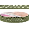 Zierband Luisa, 3m lang, 15mm breit, selbstklebend, olivgrün