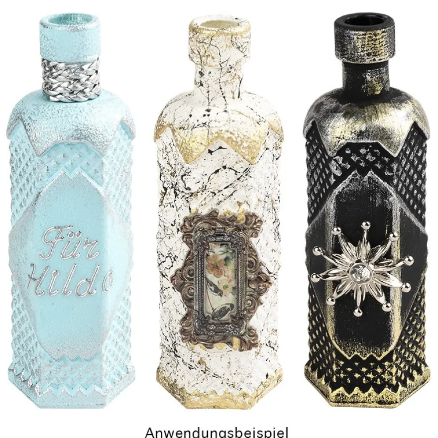Zier-Glasflasche Fay, Ø 4cm, 12cm hoch, transparent, klar