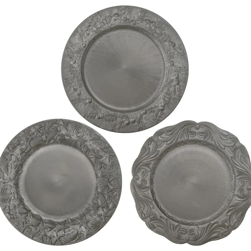 Zierteller, Rohlinge 2, Ø 33cm, 3 versch. Randdekore, 3 Stück