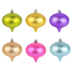 Zwiebel zum Aufhängen, Ø 8cm, 6 Stück, metallic-matt